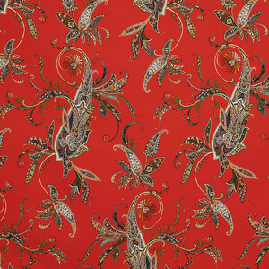 IC023  Paisley Serge  RED / MLT  Softened - 100% Cotton - Light (4.4 oz/yd<sup>2</sup>)