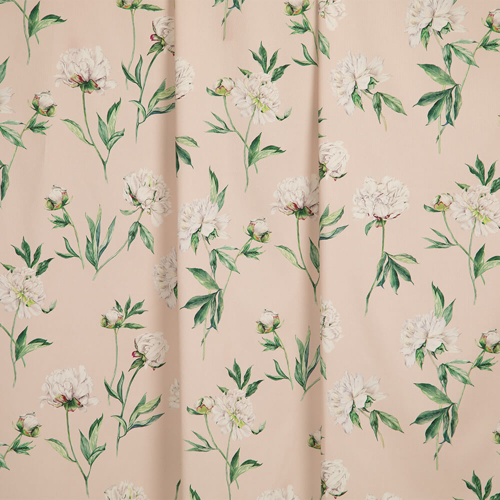 IC023 Faille 100% Cotton Fabric Cristal Pink / Mlt Victoria Softened