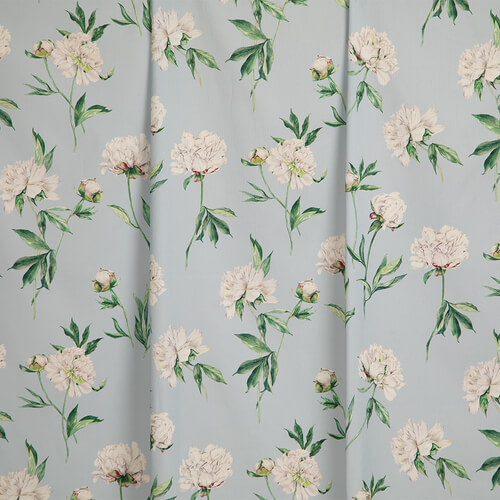 IC023 Faille 100% Cotton Fabric Baby Blue / Mlt Victoria Softened