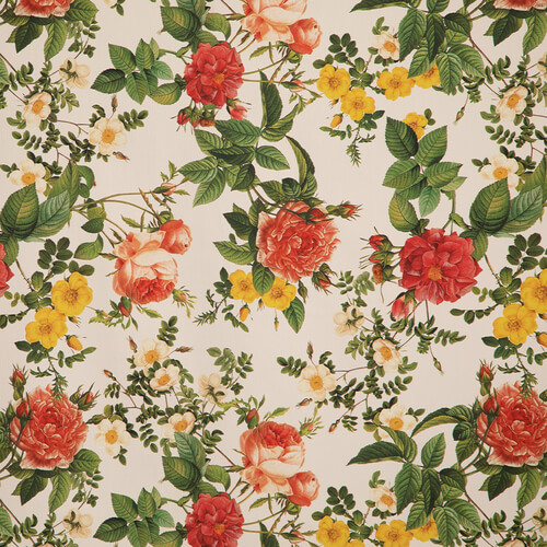 IC023 Faille Pink / Mlt Elisabeth 100% Cotton Wholesale Fabric by the Bolt