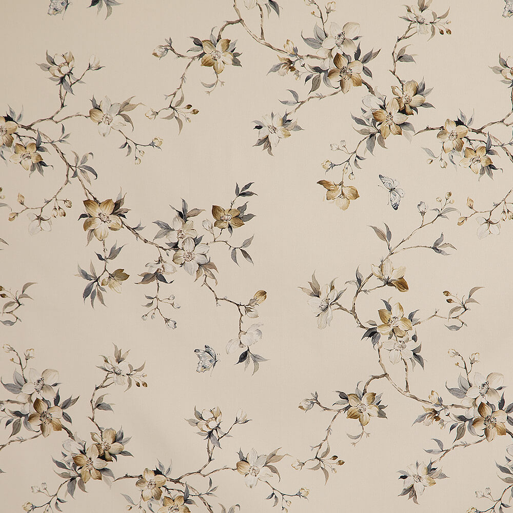 IC023 Faille Cream / Mlt Melinda 100% Cotton Fabric