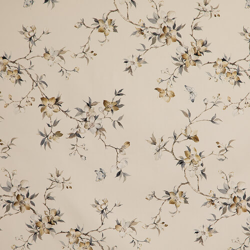 IC023 Faille Cream / Mlt Melinda 100% Cotton Wholesale Fabric by the Bolt
