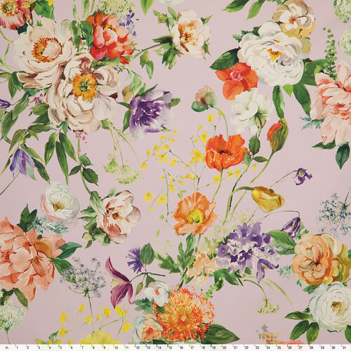 IC023 Faille 100% Cotton Fabric Lilac Snow / Mlt  Artemina Softened