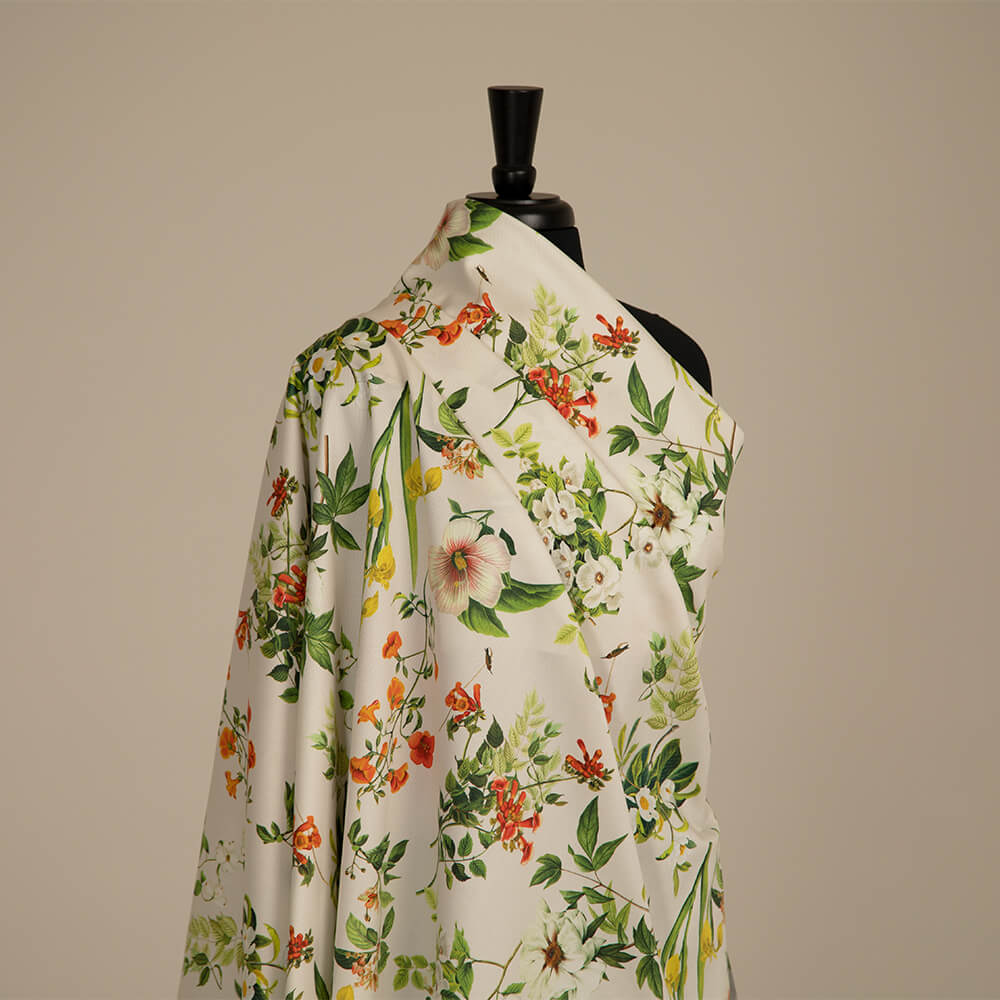 IC023 Faille 100% Cotton Fabric Perfectly Pale / Mlt Francesca Softened