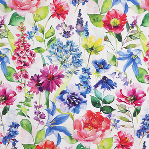 IC023  Catherine  WHITE / MLT  Softened - 100% Cotton - Light (4.4 oz/yd<sup>2</sup>)