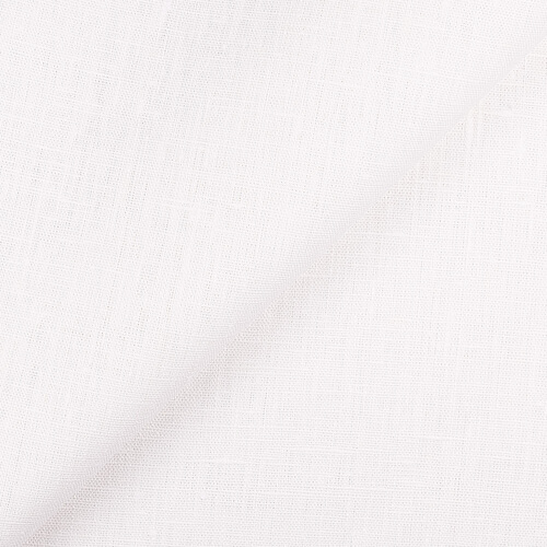4C22 Rustic  100% Linen Fabric Optic White Softened