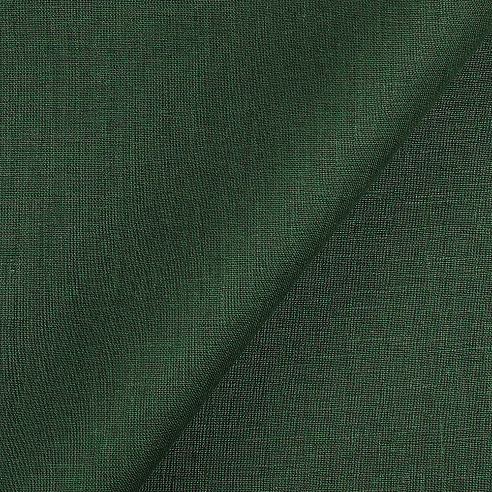IL019 All-purpose 100% Linen Fabric Evergreen Softened