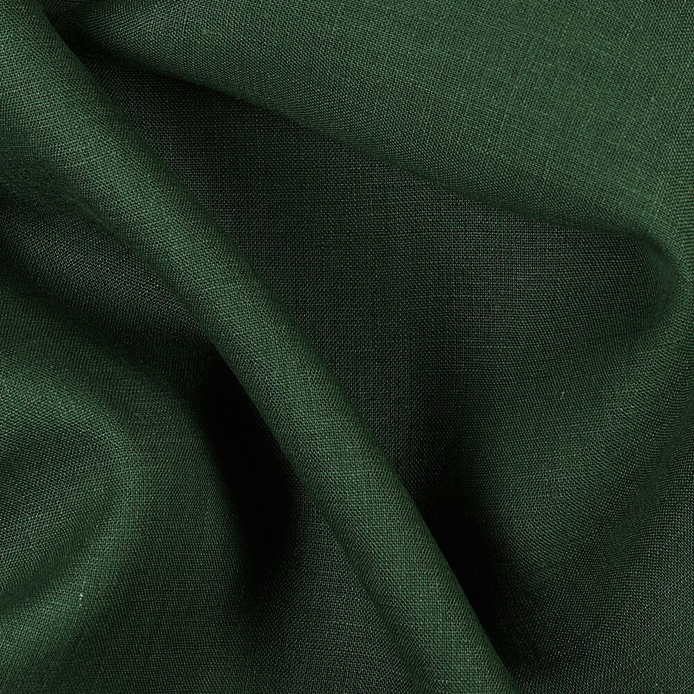 IL019 All-purpose 100% Linen Fabric Evergreen Softened