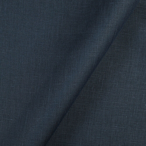 IL020 Handkerchief 100% Linen Fabric Cobalt Softened