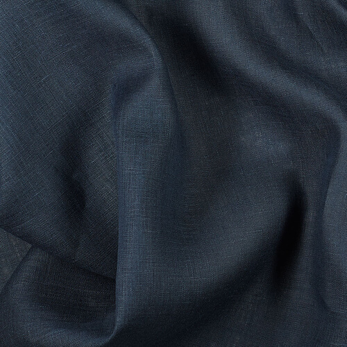 IL020 Handkerchief 100% Linen Fabric Cobalt Softened