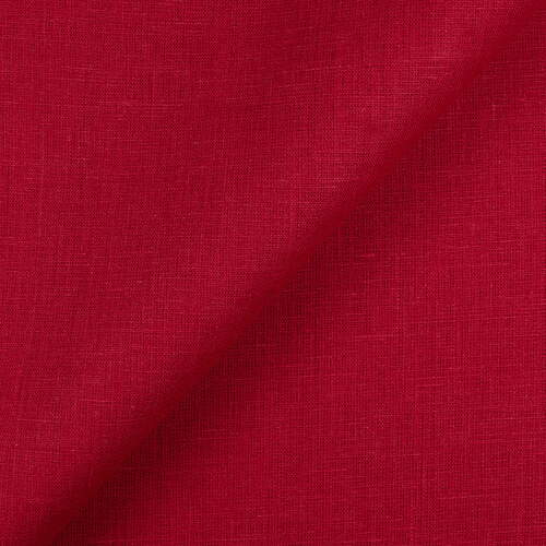 IL019 All-purpose 100% Linen Fabric Crimson Softened