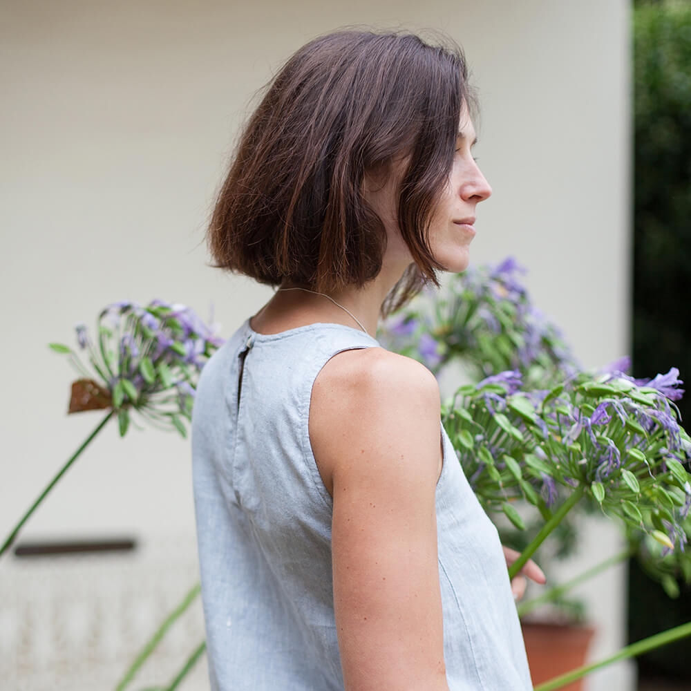 Mona — Trapeze Linen Dress, Type - PDF