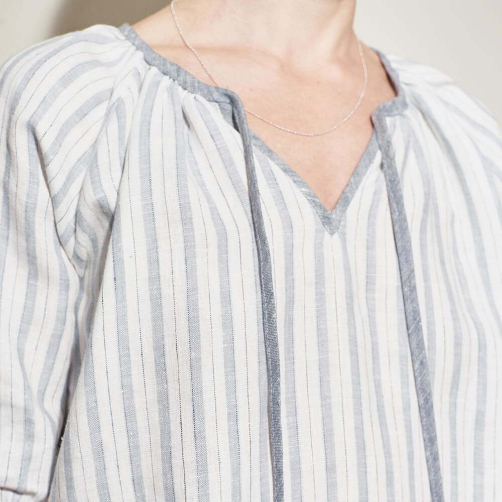 Clara — Linen Peasant Blouse, Type - PDF